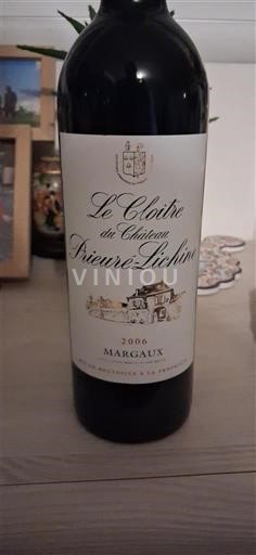 Bordeaux Margaux Château Prieuré-Lichine Le Cloître 2006