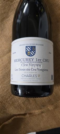 Bourgogne Mercurey Premier Cru Charles V Clos Voyens Les Trous du Cru Vosgiens 2024