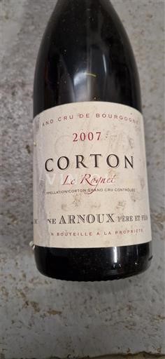 Bourgondië Corton Grand Cru Domaine Arnoux Père et Fils Le Rognet 2007