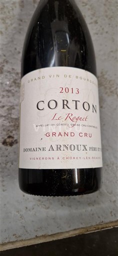 Bourgondië Corton Grand Cru Domaine Arnoux Père et Fils Le Rognet 2013
