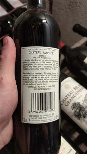 Bordeaux Médoc Château Ramafort 2018