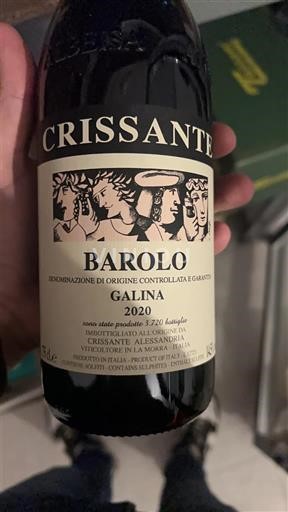 Piemonte Barolo Crissante Alessandria Galina 2020