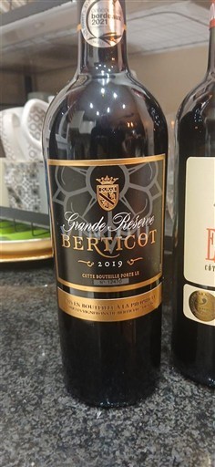 Burdeos Bordeaux Bervicot Grande Réserve 2019