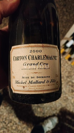 Borgogna Corton-charlemagne Grand Cru Michel Mallard & Fils 2000