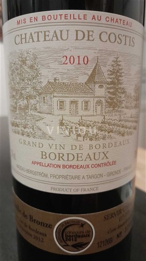 Bordéus Château Costis 2010