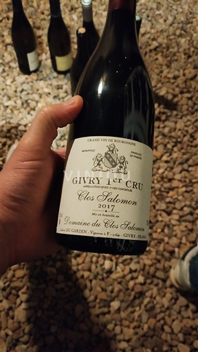 Bourgogne Givry Premier Cru Domaine Clos Salomon Clos Salomon 2017
