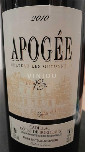 Bordeaux Côtes-de-Bordeaux Château Les Guyonnets Apogée 2010