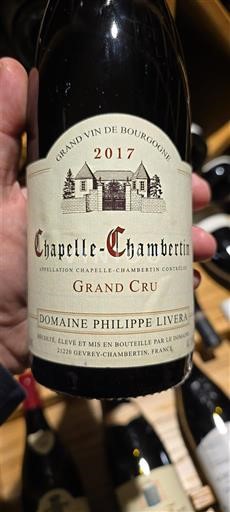 Borgogna Chapelle-Chambertin Grand Cru Domaine Philippe Livera 2017