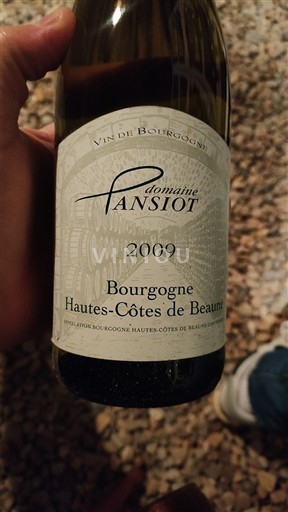 Burgundija Ni doloceno Domaine Pansiot 2009