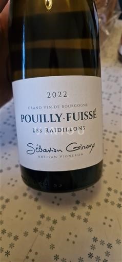 Bourgogne Pouilly-fuissé Sébastien Giroux Les Raidillons 2022
