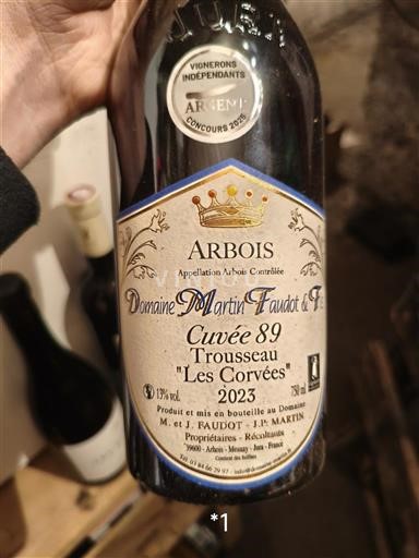Jura Arbois Domaine Martin Faudot & Fils 89 Trousseau Les Corvées 2023