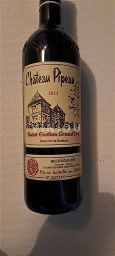 Bordeaux Saint-Émilion Grand Cru Grand Cru Château Pipeau 2011