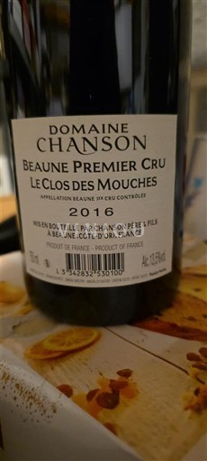 Bourgogne Beaune Premier Cru Domaine Chanson Le Clos des Mouches 2016