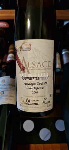 Alsace Vendanges Tardives Feldbaum & Kaes Alphonse 2007