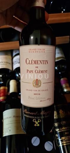 Bordeaux Pessac-Léognan Pape Clément Clémentin de Pape Clément 2012