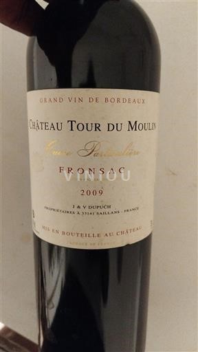 Bordeaux Fronsac Château Tour du Moulin Particularité 2009