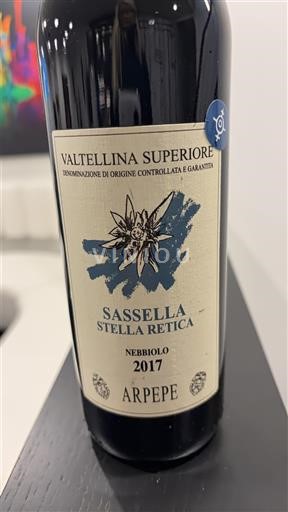 Lombardie Valtellina Superiore ARPEPE Sassella Stella Retica 2017