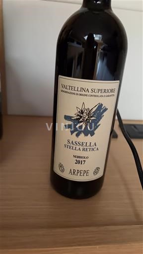 Lombardia Valtellina Superiore ARPEPE Sassella Stella Retica 2017