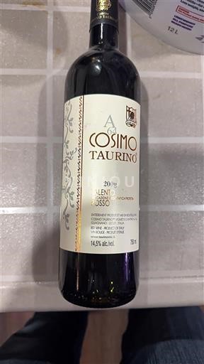 Puglia Susumaniello Salento Cosimo Taurino Notarpanaro 2008