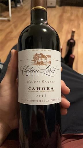 Sud-Ovest Cahors Château Leret Malbec Réserve 2016