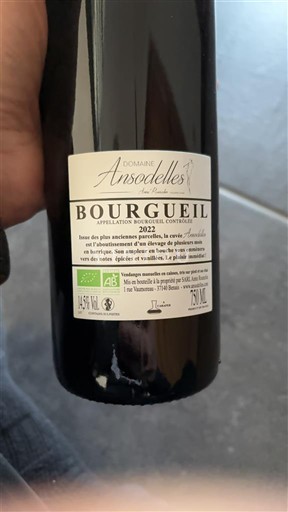 Loiren laakso Bourgueil Domaine Ansodelles 2022