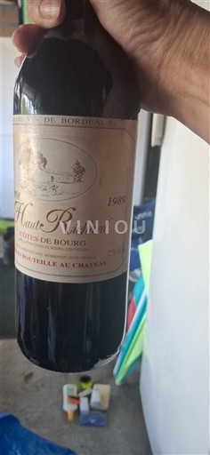 Burdeos Côtes-de-bourg Haute Richarde 1989