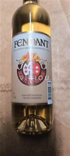 Valais Fendant Jean Crettaz & Fils Soleil du Rhône Ei vuosikertaa