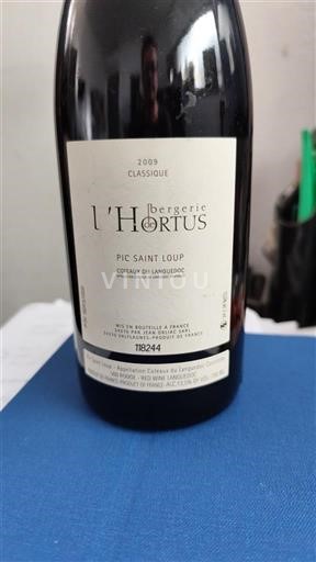 Wijnen Rouge sec Classique Bergerie de l'Hortus 2009 Frankrijk Languedoc Pic Saint-Loup AOC