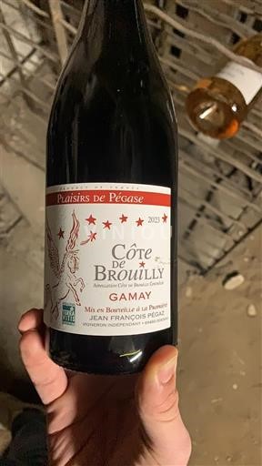 Beaujolais Côte-de-brouilly Jean François Pegaz Plaisirs de Pégase 2023