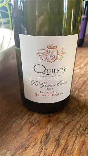 Vallée de la Loire Quincy Domaine Sylvain Bailly Les Grands Cœurs 2023