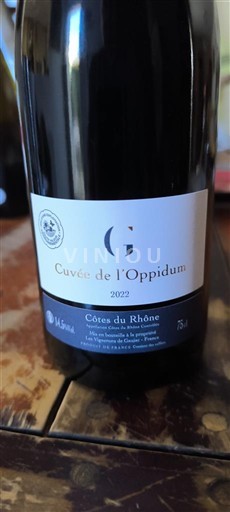 Rhônetal Côtes du Rhône Les Vignerons De Gaujac de l’Oppidum 2022