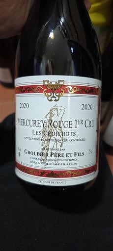 Bourgondië Mercurey Premier Cru Grouber Père et Fils Les Croichots 2020