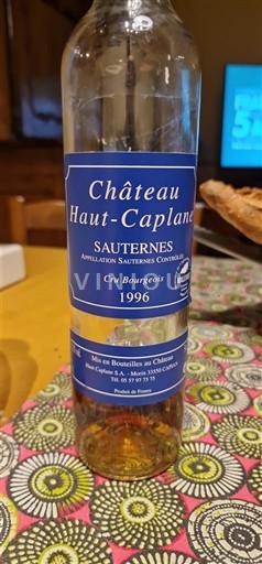 Burdeos Sauternes Château Haut-Caplane 1996