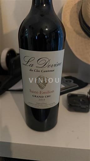 Bordeaux Saint-Émilion Grand Cru Grand Cru Clos Cantenac La Devine 2015