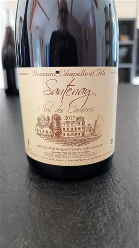 Burgundi Santenay Domaine Chapelle et Fils Clos des Cornières 2017