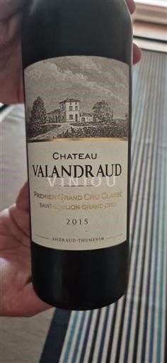 Vin Saint-Émilion Grand Cru Château Valandraud - 2015 - Avis