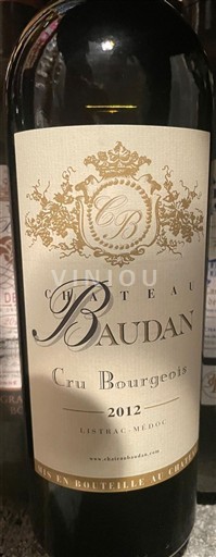 Bordoja Listrac-Médoc Cru Bourgeois Château Baudan 2012