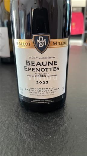 Burgundi Määrittelemätön Premier Cru Ballot Millot Beaune Epenottes 2022