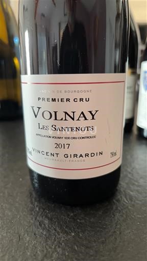 Borgogna Volnay Premier Cru Vincent Girardin Les Santenots 2017