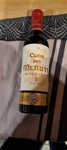 Bordéus Saint-Émilion Grand Cru Clos des Menuts 2018