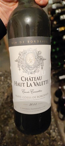 Burdeos Blaye-Côtes de Burdeos Château Haut La Valette Caractère 2011
