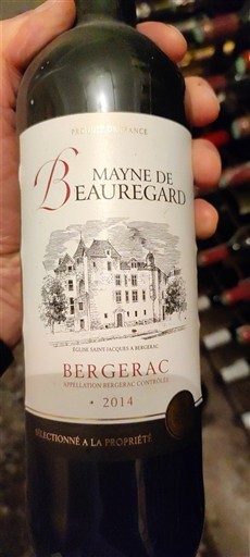 Sud-Ovest Bergerac Mayne de Beauregard 2014