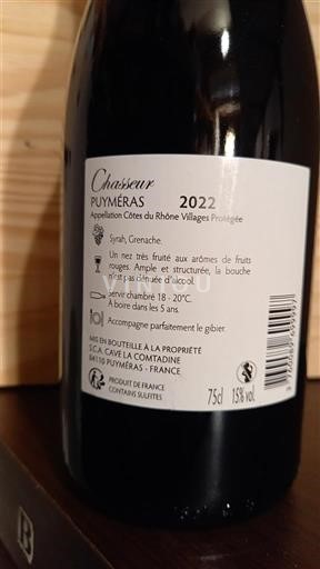 Rona dolina Côtes-du-Rhône-Villages Cave la Comtadine Chasseur 2022