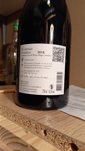 Valle del Ródano No especificado La Cave la Comtadine Comtesse 2018