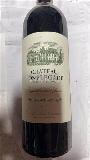 Bordeaux Saint-Émilion Grand Cru Grand Cru Château Fonplégade 2012