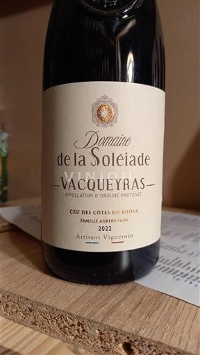 Rhônedalen Vacqueyras Domaine La Soléiade 2022