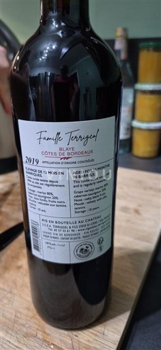 Burdeos Blaye-Côtes de Burdeos Famille Terrigeol Nathan 2019