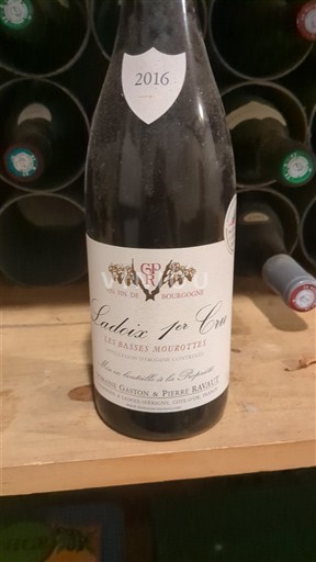 Borgonha Não especificado Premier Cru Domaine Gaston & Pierre Ravaut Les Basses Mourottes 2016
