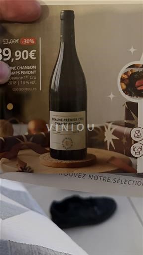 Bourgogne Beaune Premier Cru Domaine Chanson Champs Pimont 2018