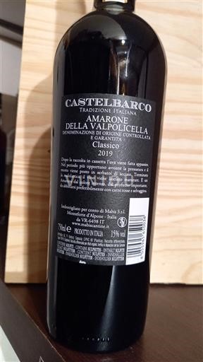 Vénétie Amarone della Valpolicella Castelbarco 2019